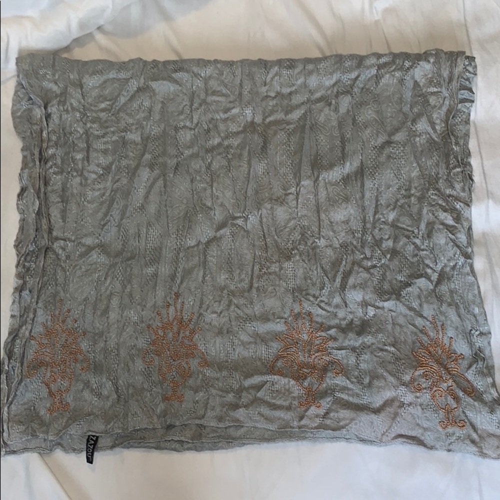 Beaded, Teal, Long scarf